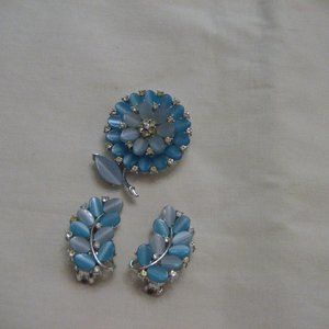 VINTAGE LISNER  2PC SET BLUE STUNNING